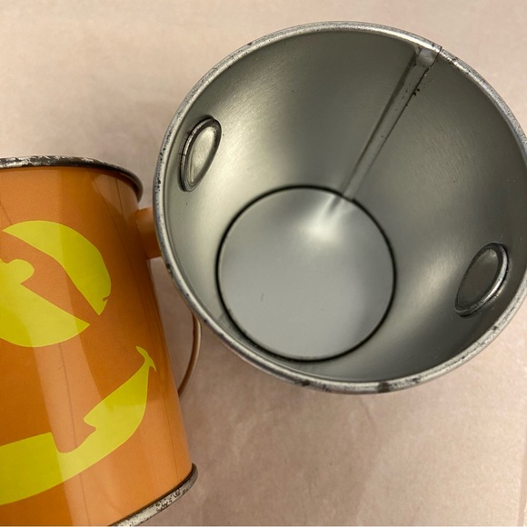 Vintage Halloween Buckets 2 mini pail Black Cat Jack O Lantern pumpkin face 90s - Picture 14 of 16